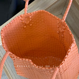 MQTIME  -  Hanrted Large Capaci Basket Bag Orange Jasmine Spring Summer Handheld Beach St Woven Bag Korean Sle oulder Bag