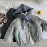 MQTIME  -  Toddler Boys Parkas Stand Collar Kids Baby Boys Thicken Warm Bread Jacket Versatile Infant Boys Cotton Outerwear Coat+Hat