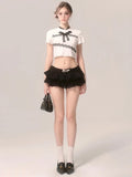 MQTIME  -  Vintage Plaid Midi Skirt Women American Retro Pleated A-line High Wasit Skirts Summer Fashion Uniform Aesthetics Clothes