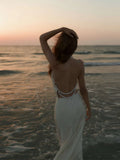  MQTIME  -  Sexy Halter Bead Backless Maxi Dresses Women Fashion Sleeveless High Waist Slim  A-line Dress Lady Summer Evening Party Robes