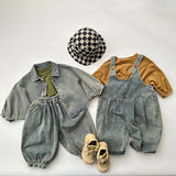 MQTIME  -  Autumn New Children Loose Denim Cardigan Girls Vintage Dolman Sleeve Jacket Fashion Kids Boys Casual Coat Baby Clothes