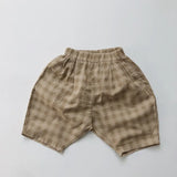 MQTIME  -  Korean Style Summer Baby Boys Plaid Outfits Cotton Linen Shirts Shorts 2pcs Toddlers Kids Casual Thin Sets