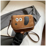 Autumn Cute Cartoon Puppy Pu Messenger Bag Niche Kwaii Dog Mini Shoulder Small Square Bag Purse Women Bags Crossbody Bag