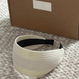 MQTIME  -  New Solid Widen Knitting Hairband For Women Sweet Outside Hair Ornament Headband Fashion Hair Hoops Hair Band Hair Accessories