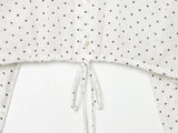  MQTIME  -  Elegant Women's Polka Dot Short Tulle Shirt Summer Lapel Long Sleeve Hem Drawstring Translucent Top Female Street Blouse