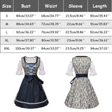 MQTIME  -  Oktoberfest Costumes Women's Elegant Vintage Drawstring Lace-up Party Dresses Womens Traditional Oktoberfest Dress Maid Outfits