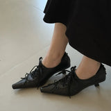 MQTIME  -  Retro Women's Shoes Exquisite Square Head Lolita High Heels for Woman Fashion Lace Casual Shoes Designer Shoes  Zapatos De Mujer