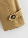 MQTIME  -  Autumn Winter Fashion Double Breasted Zipper Scarf Decor Trench Coat Women Elegant Streetwear
