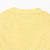 MQTIME  -  Knit Solid Women's Cardigan Fashion Loose Single-breasted Short Sleeve Female Sweater Summer V Neck Lady Knitwear 2025
