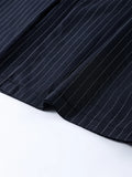  MQTIME  -  High Waist Striped Wide-Leg Pants For Woman Loose Irregular Floor-Length Trousers Single Bitton Pockets Fashion Casual Clothes