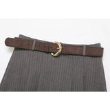  MQTIME  -  Grey Mini Skirt Shorts Woman Fashion With Belt Skort For Women High Waist Short Skirts Woman Summer Casual Shorts
