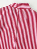 MQTIME  -  Women's Casual Stripe Lace Up Blouses Chic Asymmetrical Hem Sleeveless Loose Tank Tops Summer Lady Daily Street Shirts