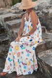 MQTIME  -  Oversize Beach Dress Strapless Loose Fit Boho Maxi Dress Round Neck Sleeveless Sundress Mujer Vestidos Vacation Robes