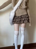 MQTIME  -  Sexy Leopard Print Mini Skirt for Women Y2k Harajuku Vintage High Wasit A-line Skirts Korean Summer Fashion Clothes Chic