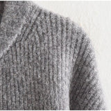 MQTIME  -  Knit Women Cardigan Casual Full Sleeve Zipper O Neck Pleated Solid Lady Sweater Top 2025 Autumn Fashion Female Knitwear