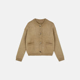 MQTIME  -  All-match Knit Women Cardigan Casual O-neck Long Sleeve Single Breasted Pccket Female Cardigan Solid Lady Knitwear 2025