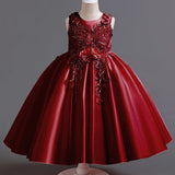 MQTIME  -  Summer New Girl's Sleeveless Sticker Party Princess Dress Birthday Wedding Children's Day School Graduation Evening Dress