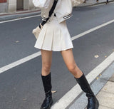 MQTIME  -  Boxy Pleated Mini Skirt High Waist Skirt Miniskirt  for Women Teengirl Preppy Style Y2K Aesthetic Outfit