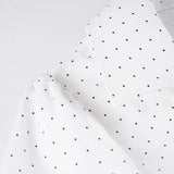  MQTIME  -  new polka dot printed bow lace-up breasted shirt casual slim long-sleeved top women