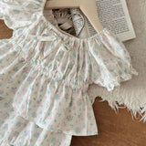 MQTIME  -  New Summer Toddler Baby Girls Clothes Suit Short Sleeve Cotton T-shirt+PP Shorts Children Clothes Suit