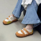 MQTIME  -  Summer Style Children's Girls Fashion Color-blocking Round-toe Flat Mary Jane Shoes Kids Toddler Princess Casual Sneakers