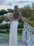 MQTIME  -  Swing Collar Temperament Dress Backless Pearl Chain Elegant Trendy Dresses Summer Women Vacation Evening Gown Bridesmaid