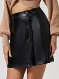 MQTIME  -  Buttoned High Rise Mini Skirt