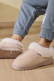 MQTIME  -  Faux Fur Round Toe Platform Slippers