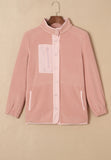 MQTIME  -  Snap Down Long Sleeve Sherpa Jacket