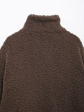 MQTIME  -   Zip Up Turtleneck Long Sleeve Plush Jacket