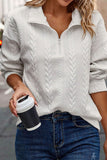 MQTIME  -   Quarter Zip Long Sleeve Sweatshirt