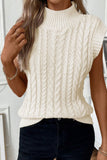 MQTIME  -  Cable Knit Turtleneck Sweater Vest