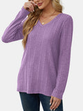 MQTIME  -  V-Neck Long Sleeve T-Shirt