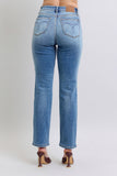 MQTIME  -  Judy Blue Full Size Wash Thermal Straight Jeans with Pockets