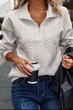 MQTIME  -   Quarter Zip Long Sleeve Sweatshirt