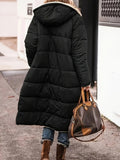 MQTIME  -  Plus Size Zip Up Sherpa Hooded Coat