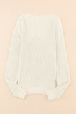 MQTIME  -  V-Neck Drop Shoulder Sweater