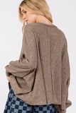 MQTIME  -  SAGE + FIG Round Neck Batwing Sleeve Oversize Top