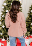 MQTIME  -  Snap Down Long Sleeve Sherpa Jacket