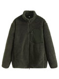 MQTIME  -   Zip Up Long Sleeve Plush Jacket