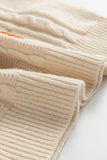 MQTIME  -  Embroidered Cable-Knit Round Neck Sweater Vest