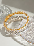 MQTIME  -   Stainless Steel Inlaid Zircon Bracelet