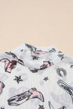 MQTIME  -  Printed Mock Neck Long Sleeve Bodysuit