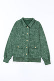 MQTIME  -  Snap Down Flap Pocket Long Sleeve Shacket