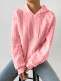 MQTIME  -  Drawstring Drop Shoulder Long Sleeve Hoodie