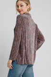 MQTIME  -  Umgee Side Slit Texture Button Up Shirt