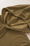 MQTIME  -  Drawstring Texture Long Sleeve Hoodie