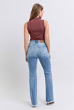 MQTIME  -  Judy Blue Full Size Raw Hem High Rise Bootcut Jeans