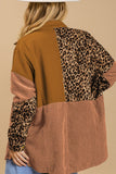 MQTIME  -  High-Low Leopard Snap Down Shacket