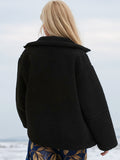 MQTIME  -   Turtleneck Zip Up Long Sleeve Plush Jacket